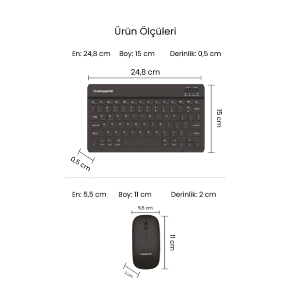 Siyah Kablosuz Klavye Ve Mouse Seti - 5