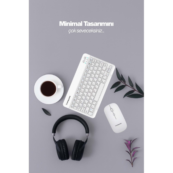 Beyaz Kablosuz Klavye Ve Mouse Seti - 2