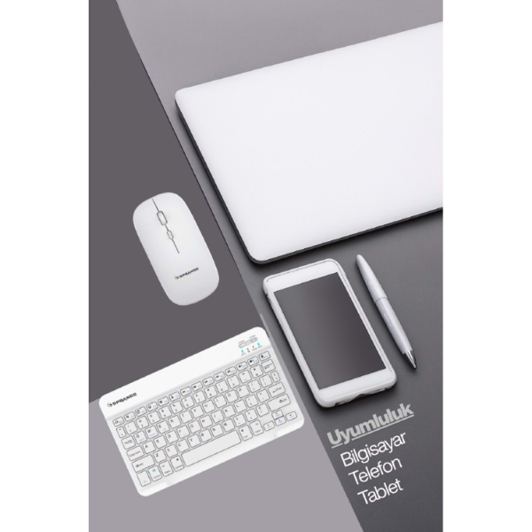 Beyaz Kablosuz Klavye Ve Mouse Seti - 5