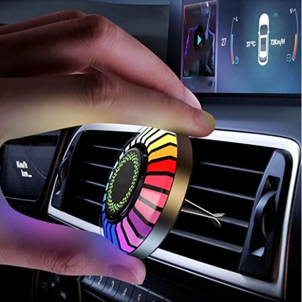 Araç İçi Koku Hazneli RGB Sese Duyarlı LED Işık  - 5