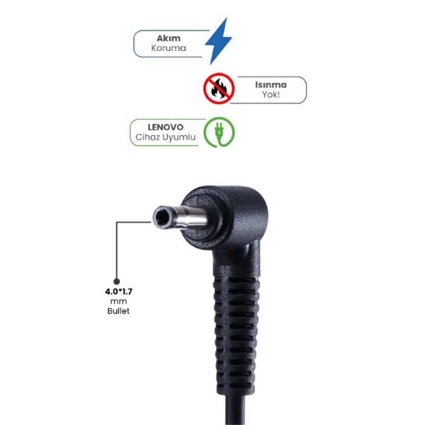 20V 3.25A 4.0 * 1.7 Bullet 65W LENOVO İçin Laptop Adaptör - 2