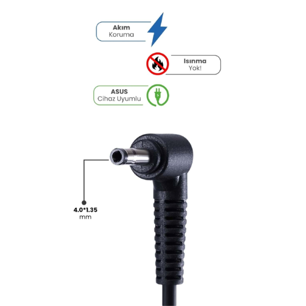 19V 3.42A 4.0 * 1.35mm 65W ASUS İçin Laptop Adaptör - 2