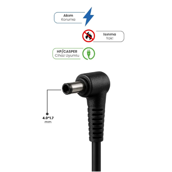 19V 4.74A 4.0 * 1.7mm 90W HP / CASPER İçin Laptop Adaptör - 2