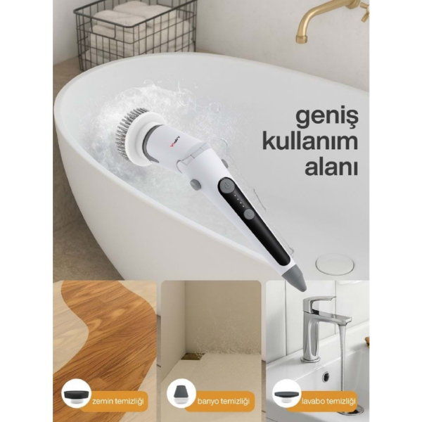 Portatif Şarjlı Temizleme Fırçası  - 2