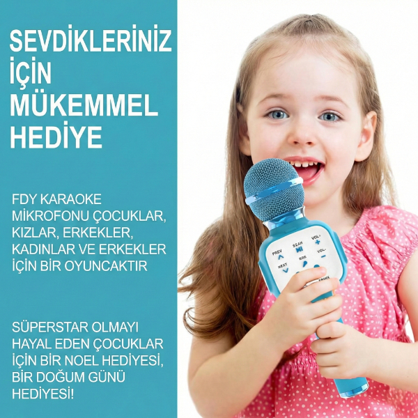 Eğlenceli Karaoke Mikrofonu - Çocuklar İçin  - 2