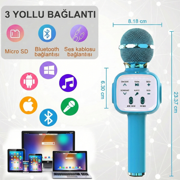 Eğlenceli Karaoke Mikrofonu - Çocuklar İçin  - 4