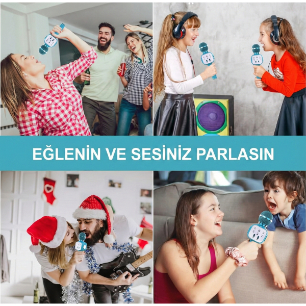 Eğlenceli Karaoke Mikrofonu - Çocuklar İçin  - 5