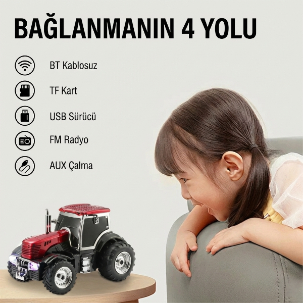 Traktör Tasarımlı Bluetooth Hoparlör  - 2