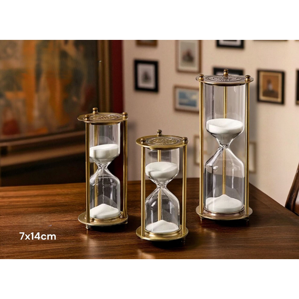 Dekoratif Cam Kum Saati 7x14 cm  - 2