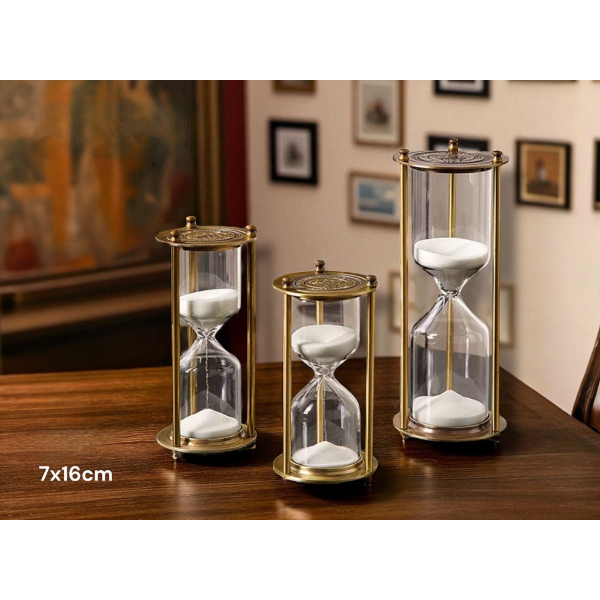 Dekoratif Cam Kum Saati 7x16 cm  - 2