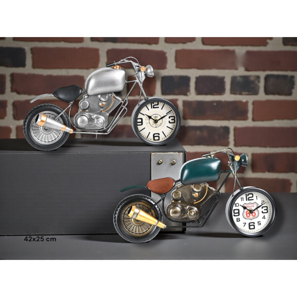 Klasik Motor Tasarımlı Masaüstü Saat  - 2