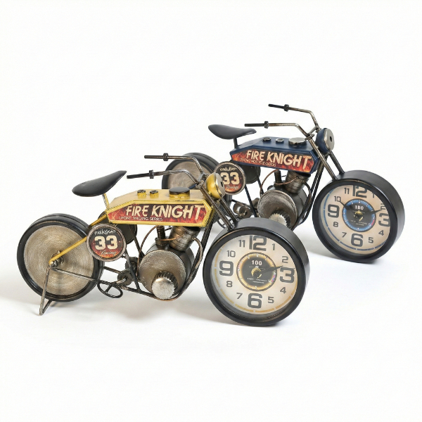 Yarış Motoru Tasarımlı Masaüstü Saat  - 3