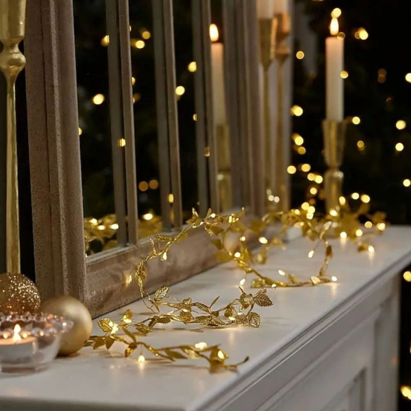3 Metre Yaldızlı Gold LED Işık - 4