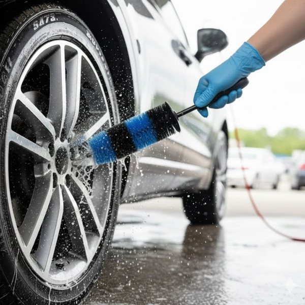 Ergonomik Saplı Jant ve Lastik Temizleme Fırçası - 2