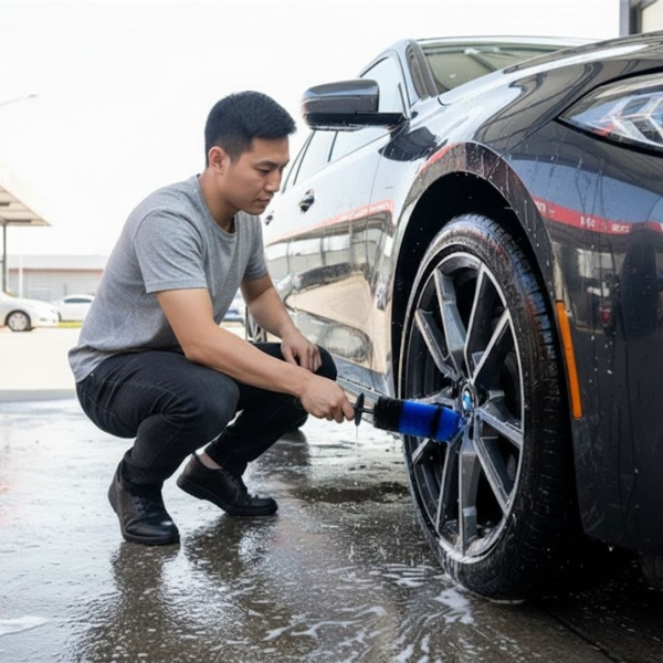 Ergonomik Saplı Jant ve Lastik Temizleme Fırçası - 4