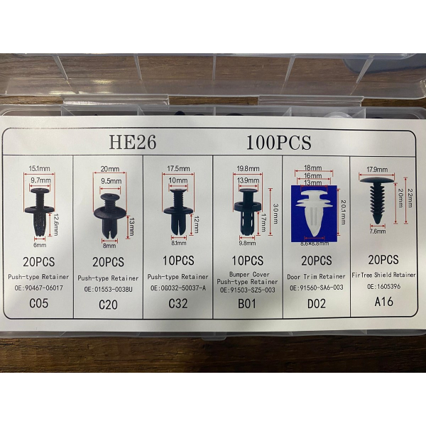 Çok Amaçlı Plastik Bağlantı Klipsi Seti 100 Parça  - 3