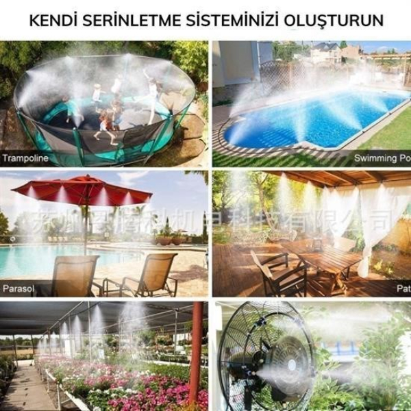 10 Metre Kendin Yap Açık Alan Serinletme ve Nemlendirme Sistemi - 4