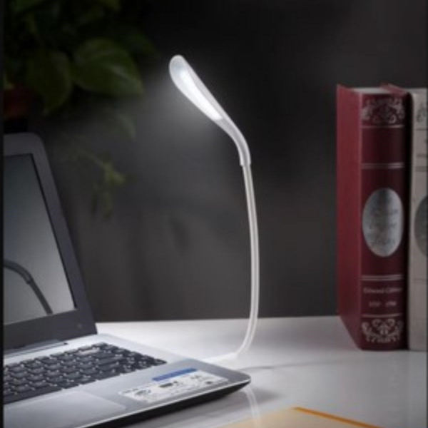 Kompakt USB Beyaz 14 Ledli 3 Kademeli Dokunmatik Okuma Lambası  - 4