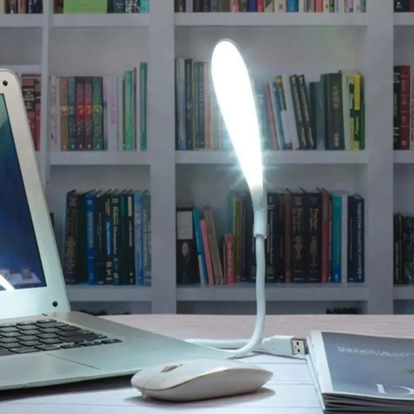Kompakt USB Beyaz 14 Ledli 3 Kademeli Dokunmatik Okuma Lambası  - 5