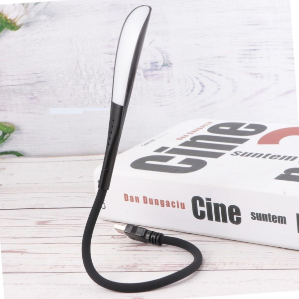 Kompakt USB Siyah 14 Ledli 3 Kademeli Dokunmatik Okuma Lambası - 5