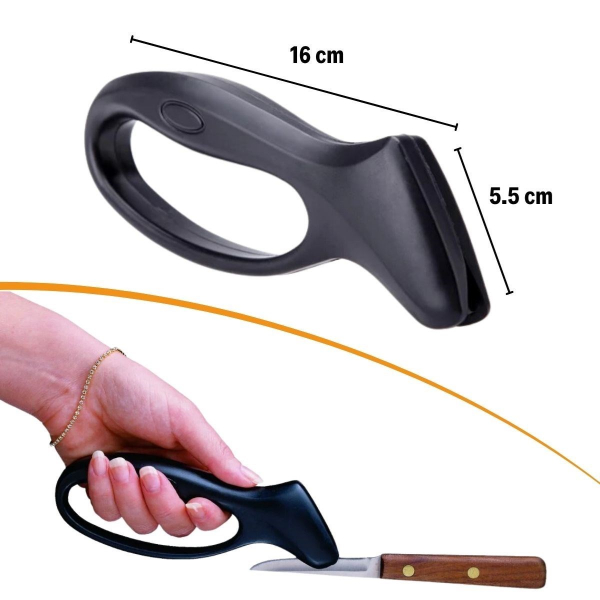 Ergonomik Paslanmaz Çelik Manuel Bıçak Bileme Aleti  - 4