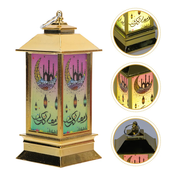 Ramazan Temalı Küçük Kare Kubbe LED Lamba  - 5