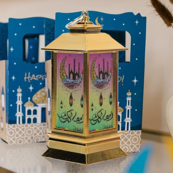 Ramazan Temalı Küçük Kare Kubbe LED Lamba  - 3