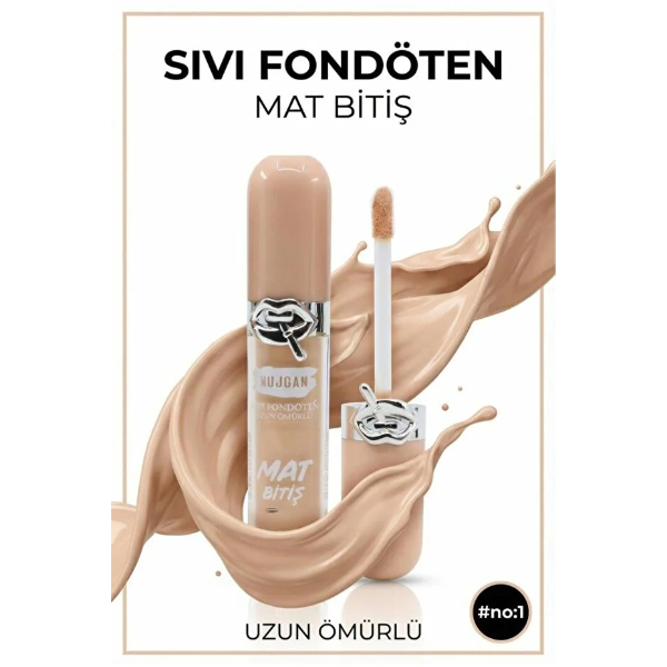 6'lı Mat Bitişli Fondöten Seti  - 2