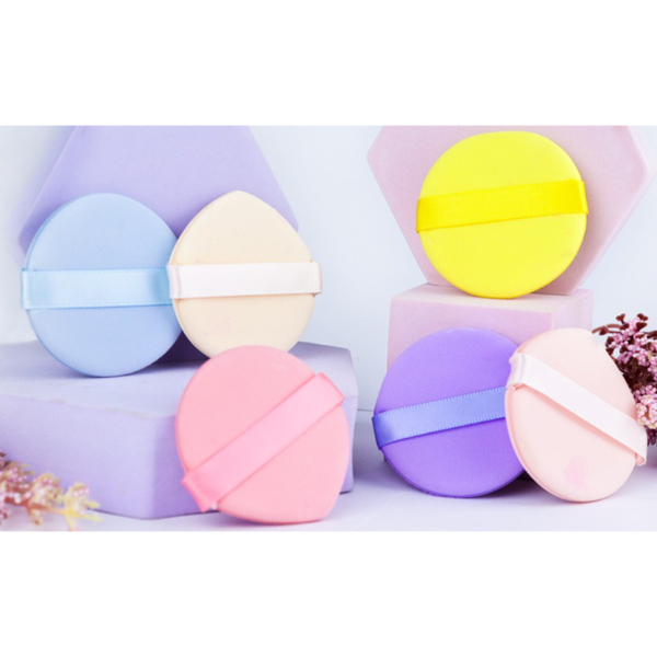 4'lü Tutmalı Pudra Makyaj Süngeri Puf Seti