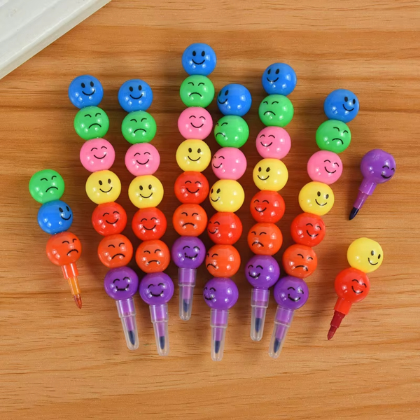 4'lü Emojili Yumurtlayan Boya Kalemi Seti  - 5