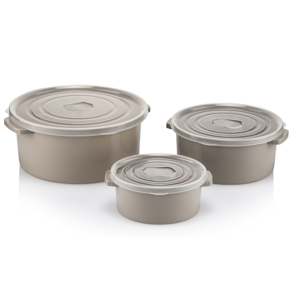 3'lü Yuvarlak Mikrodalga Saklama Kabı Seti