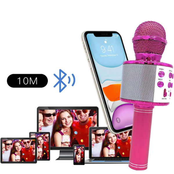 Kablosuz Hoparlörlü Bluetooth Karaoke Mikrofonu - 4