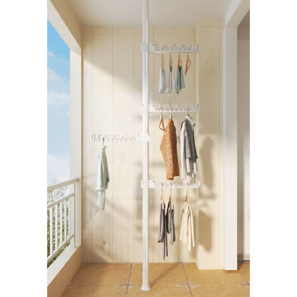 Teleskopik Giysi ve Çamaşır Askısı - 3