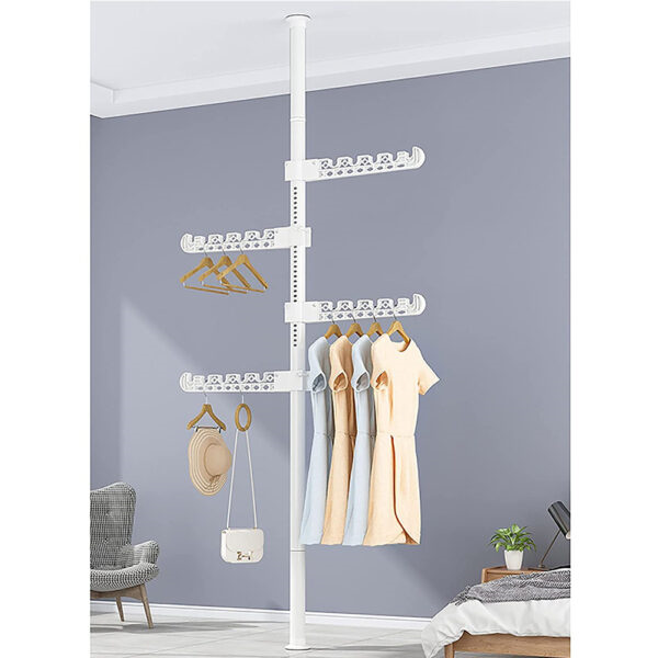Teleskopik Giysi ve Çamaşır Askısı - 5