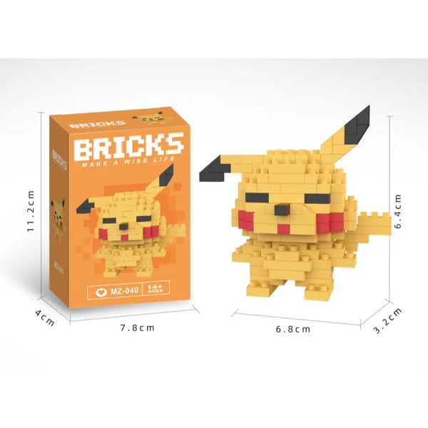 Bricks Pikachu Mini Lego Figürü  - 3