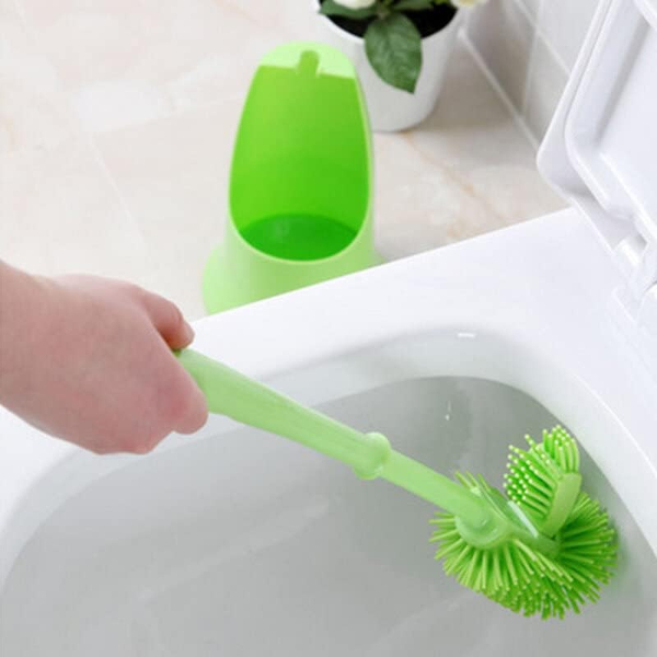 Ergonomik Silikon Tuvalet Fırçası  - 2