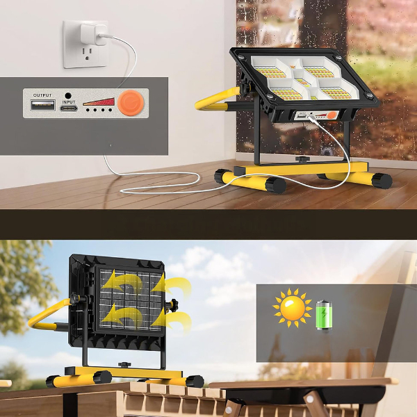 Güneş Enerjili 400 Ledli Powerbank Projektör  - 3