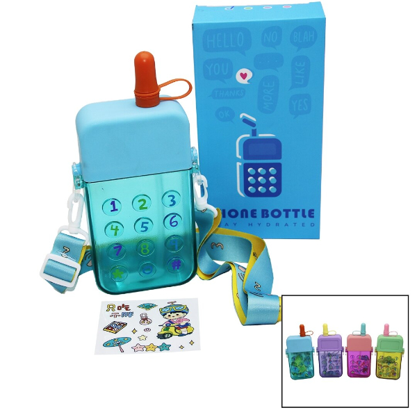 Telefon Tasarımlı Renkli Çocuk Suluk Matara  - 2