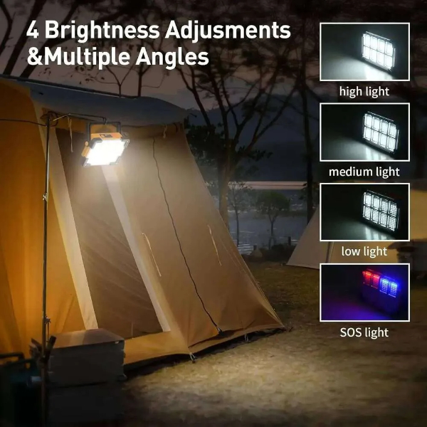3600mAh Pil 4 Seviyeli Şarjlı Standlı LED - 3