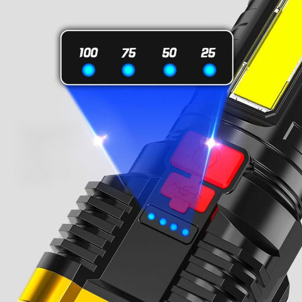 USB Şarjlı 4 Modlu El Feneri  - 5