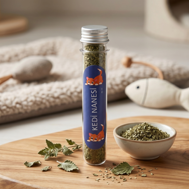 Doğal Kedi Nanesi (Catnip) - 45 ml Tüp - Pratik ve Taze