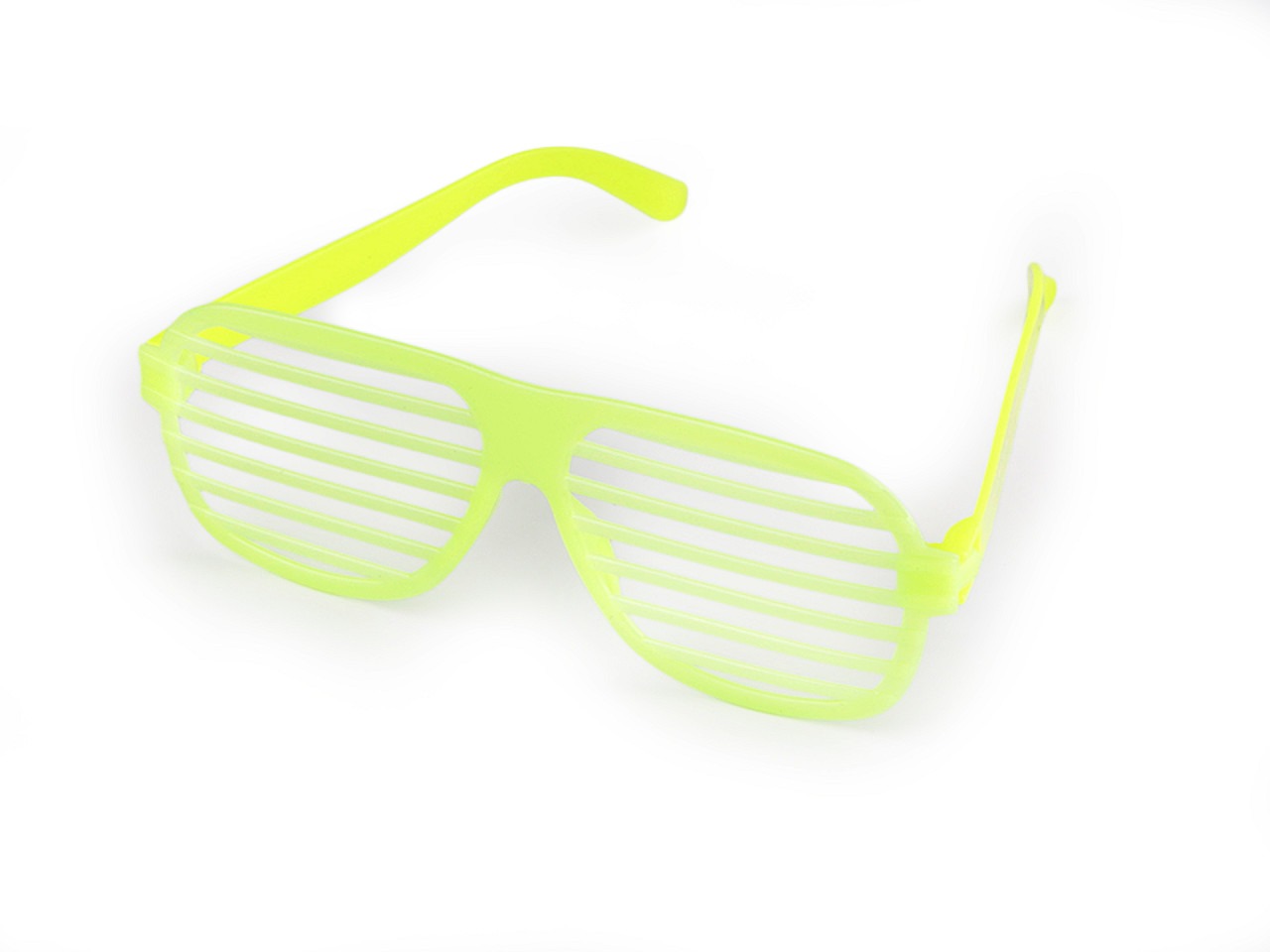 Retro Neon Fosforlu Panjur Gözlük - 12 Adet - 4